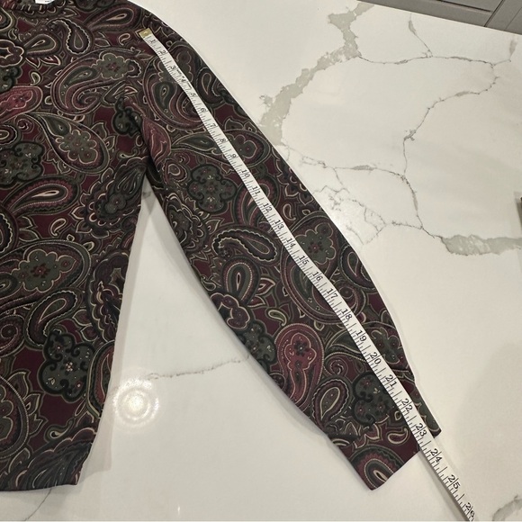 Vintage Pendleton Womens Multicolor Paisley Blouse Top Sz 10 Modest Granny Core - Picture 9 of 10